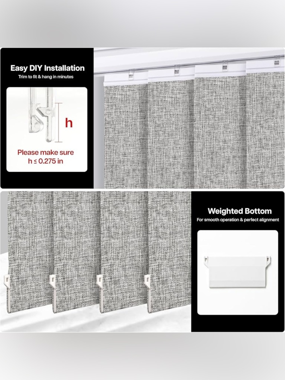LazBlinds Light Filtering Vertical Blinds Replacement Slats - Picture 5 of 7